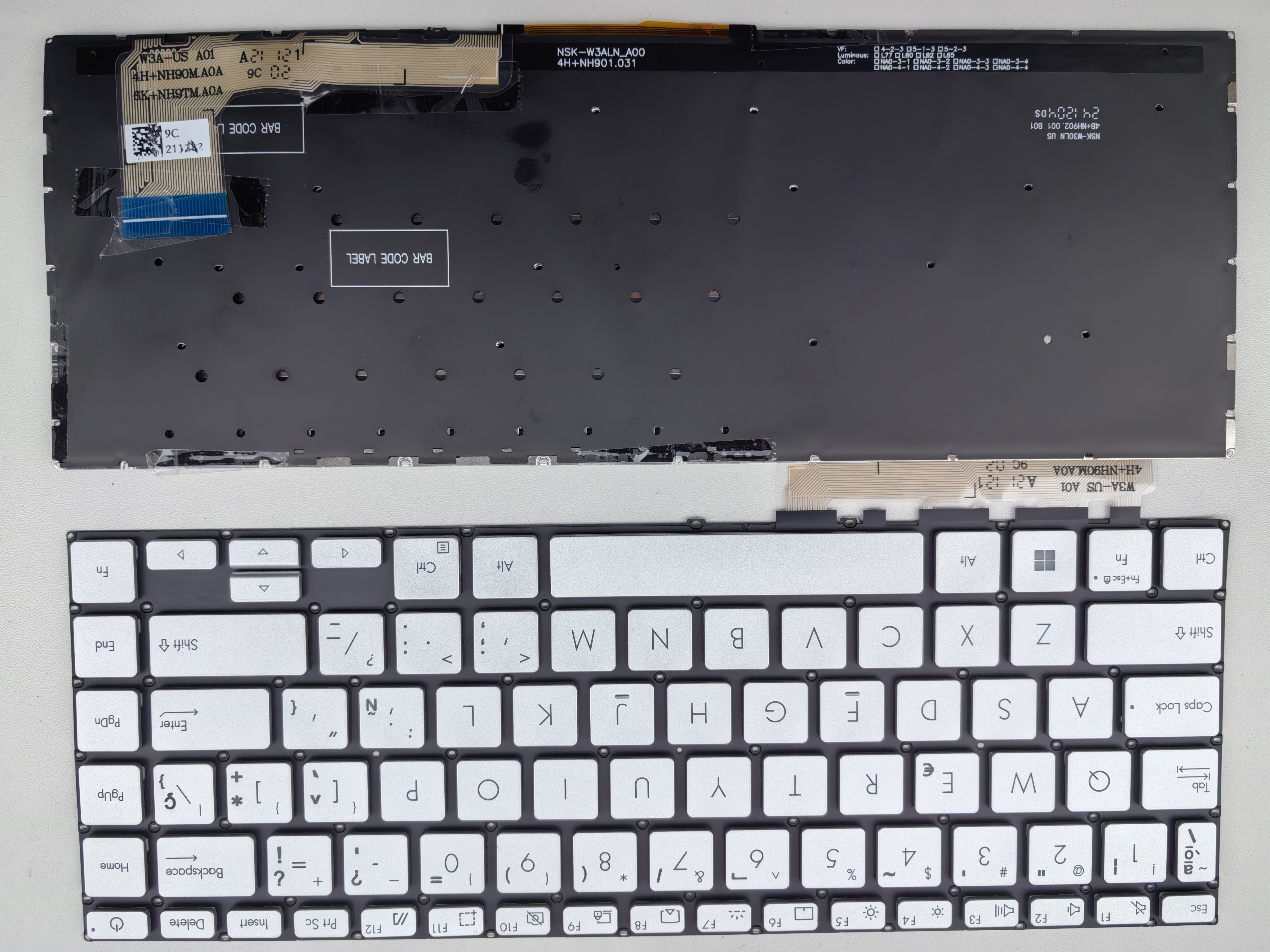 Picture of Laptop Spanish keyboard forNew Replacement Laptop Keyboard For ASUS S435E/S435 Small Enter/Vivobook S X435ea SILVER Backlit Sp Layout
